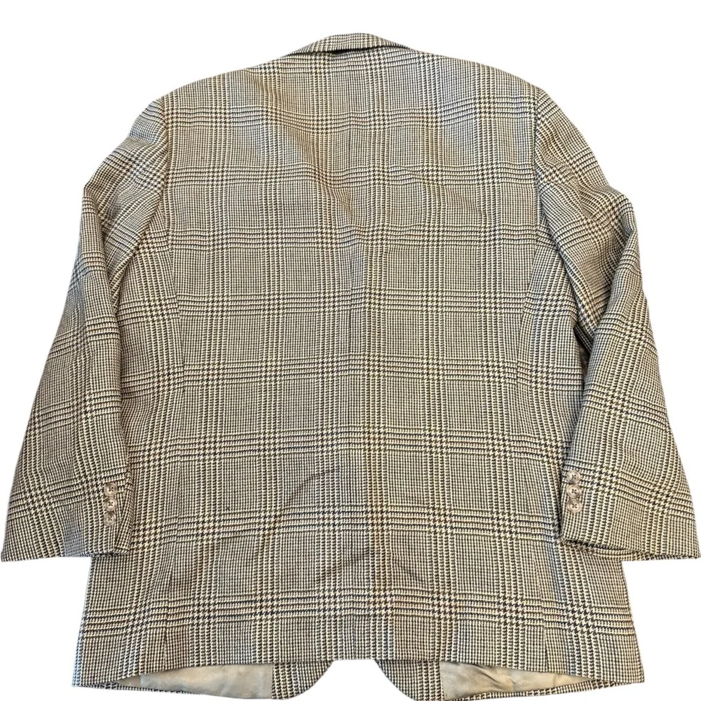 Oscar de la Renta Blazer Mens 44R Brown Houndstooth Sport Coat Tweed Jacket‎ VTG